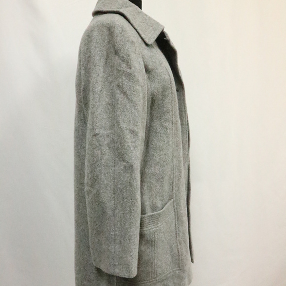 VTG ALORNA Gray Wool 3-Button Long Coat Sz LG - Picture 4 of 6